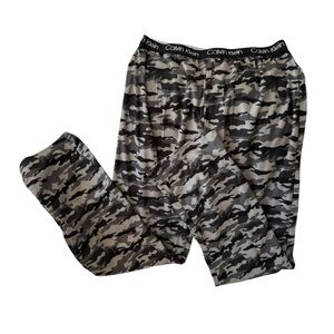 Calvin Klein Black and Gray Camouflage Lounge Pants Youth XL